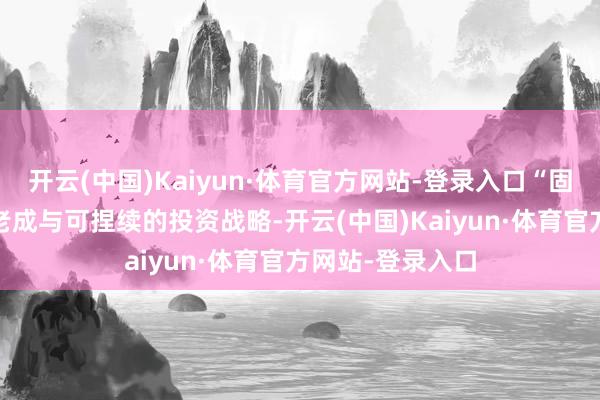 开云(中国)Kaiyun·体育官方网站-登录入口“固收+”动作兼具老成与可捏续的投资战略-开云(中国)Kaiyun·体育官方网站-登录入口